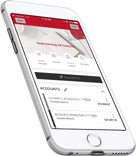 iPhone with lite Valley Credit Union bill pay on the screen