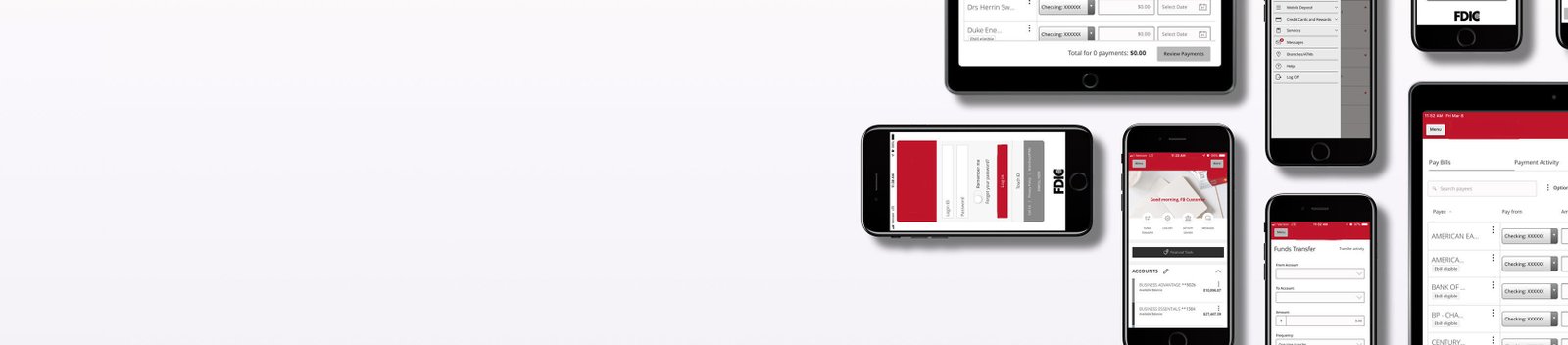 lite Valley Credit Union digital banking displayed on various mobile and tablet devices.